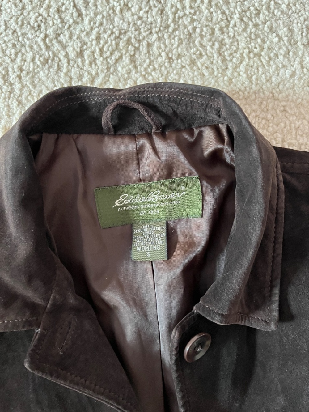 Eddie Bauer Women's Brown Suede Jacket Size Small - Picture 2 of 10